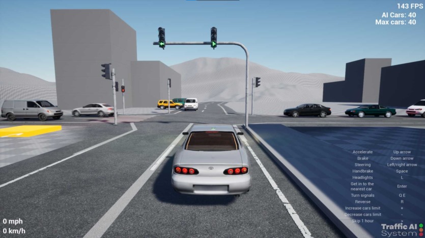 UE虚幻引擎 交通人工智能系统资产 Traffic AI System UE V5.1 - V5.3
