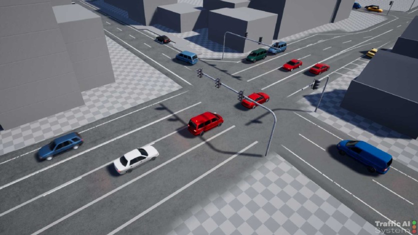 UE虚幻引擎 交通人工智能系统资产 Traffic AI System UE V5.1 - V5.3