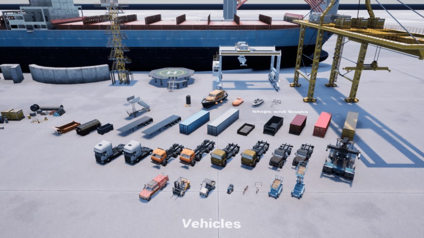 UE虚幻引擎 航运港口码头环境模块化资产 Hawknest - Shipping Port (Modular)
