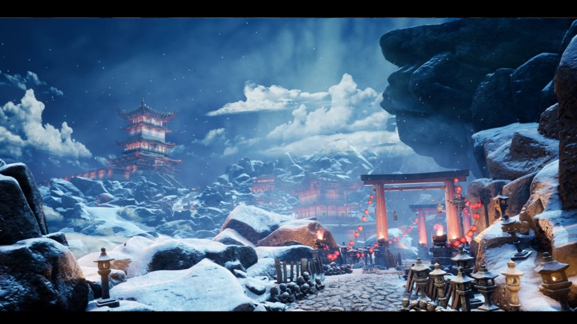 东方风格山神庙的模块化套件和地形植物包UE资产 Mountain Temple Modular Kit