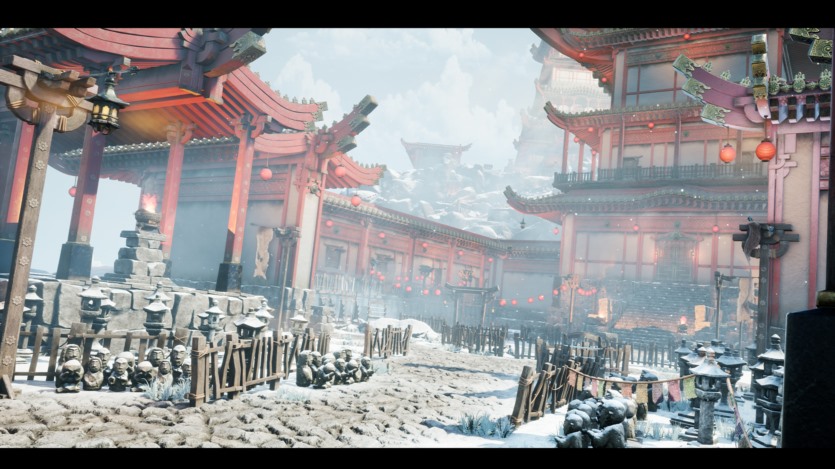 东方风格山神庙的模块化套件和地形植物包UE资产 Mountain Temple Modular Kit