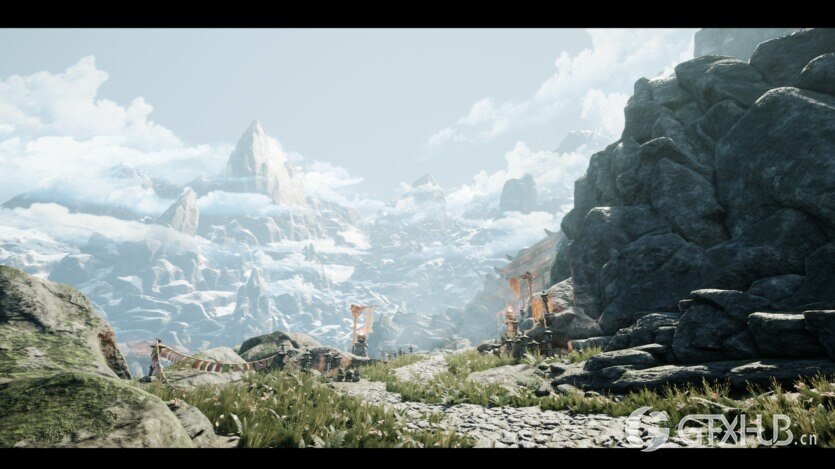 东方风格山神庙的模块化套件和地形植物包UE资产 Mountain Temple Modular Kit