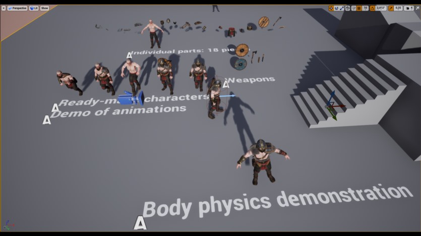 UE虚幻引擎逼真的维京人角色3D模型 Bjorn Viking (4.23+)