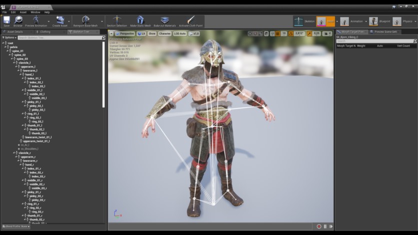UE虚幻引擎逼真的维京人角色3D模型 Bjorn Viking (4.23+)