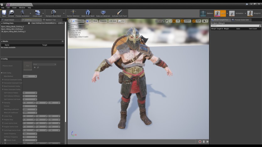UE虚幻引擎逼真的维京人角色3D模型 Bjorn Viking (4.23+)