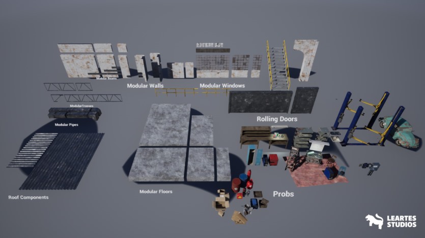 车库仓库环境 + ULAT（车库仓库、模块化车库） Garage Warehouse Environment + ULAT ( Garage Warehouse , Modular Garage )