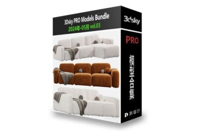 3dsky Pro 国外高品质沙发椅子床具灯具食品饮料3D模型合辑2024年5月第3季 | 400套 | 16GB