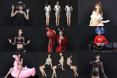 79个3DMax性感女性人物3D模型合集