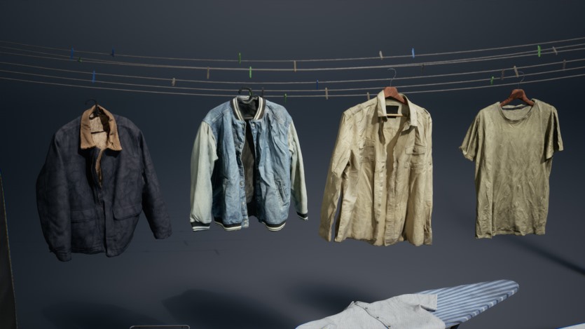 UE游戏家庭洗衣纳米机器人和低多边形道具集合 Laundry VOL.2 - Home Laundry Nanite and Low Poly UE5.1