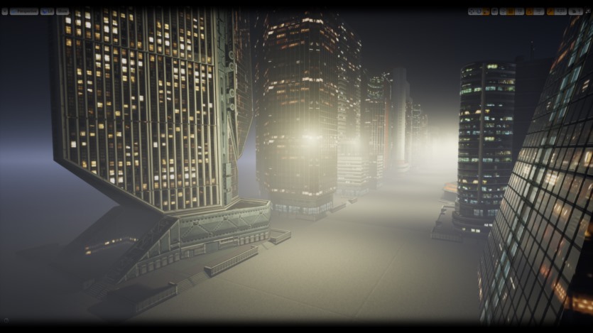 UE低多边形现代/科幻建筑模型资产 Low Poly Modern SciFi Building Models