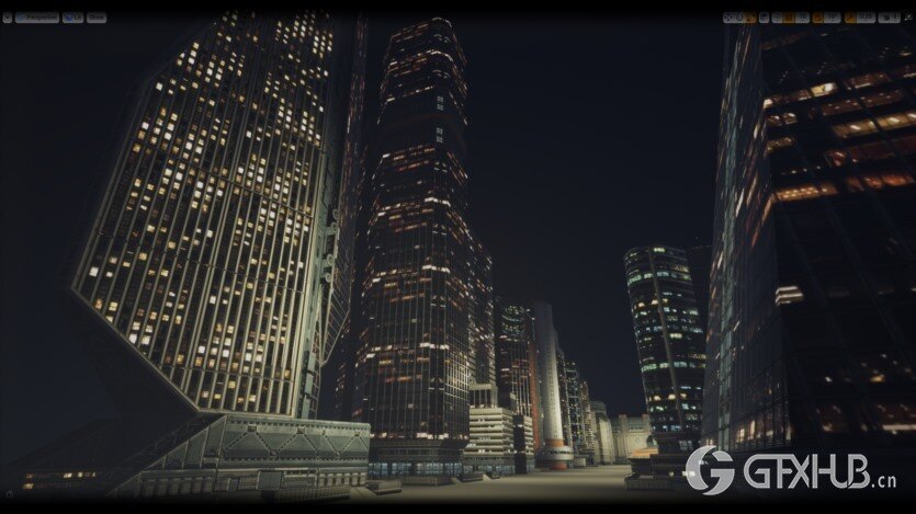 UE低多边形现代/科幻建筑模型资产 Low Poly Modern SciFi Building Models