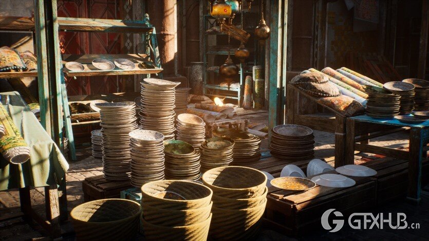 UE虚幻引擎市集街道环境套件资产 Market Street Environment Kit