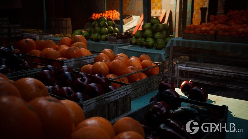 UE虚幻引擎市集街道环境套件资产 Market Street Environment Kit