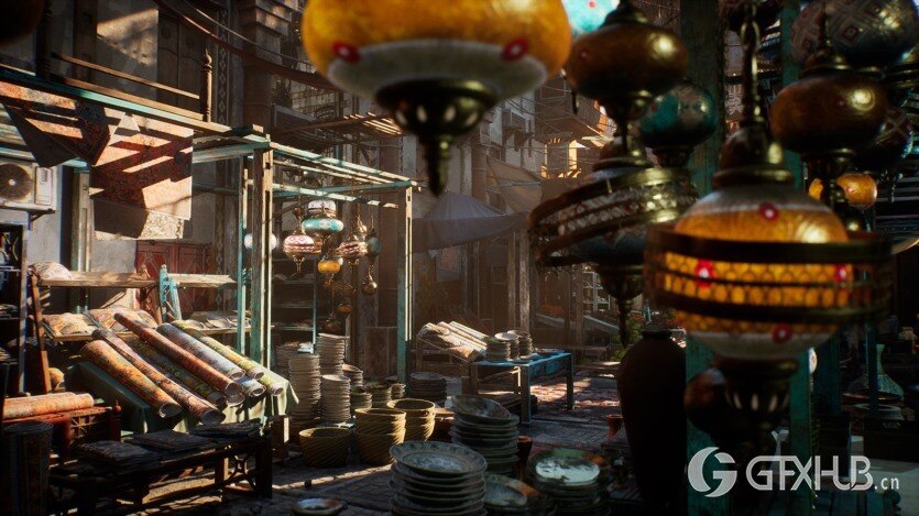 UE虚幻引擎市集街道环境套件资产 Market Street Environment Kit