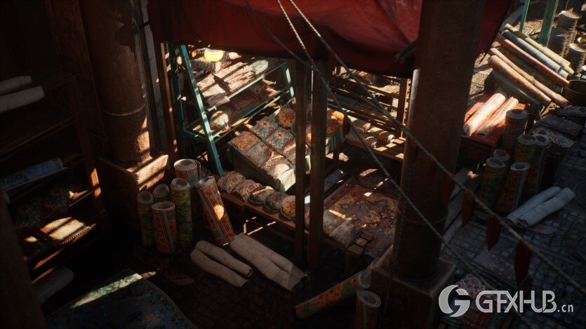 UE虚幻引擎市集街道环境套件资产 Market Street Environment Kit