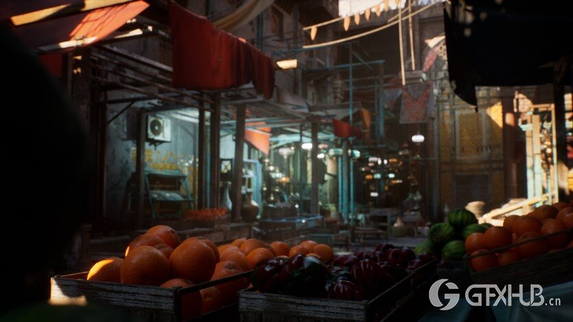 UE虚幻引擎市集街道环境套件资产 Market Street Environment Kit