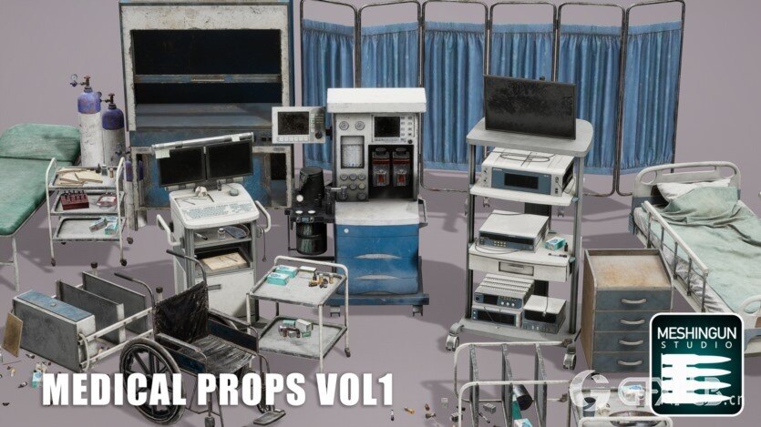 UE虚幻引擎医疗道具资产 Medical Props Vol1