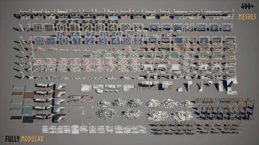 UE模块化毁坏建筑 (模块化房屋、建筑)资产 Modular Destroyed Buildings (Modular House, Houses, Modular Building)
