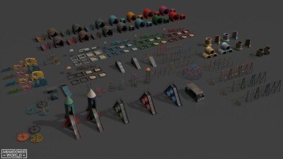 UE虚幻引擎游乐场道具包 Playground Props Pack UE5.2