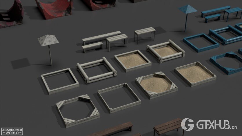 UE虚幻引擎游乐场道具包 Playground Props Pack UE5.2