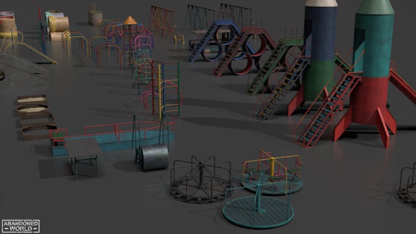 UE虚幻引擎游乐场道具包 Playground Props Pack UE5.2