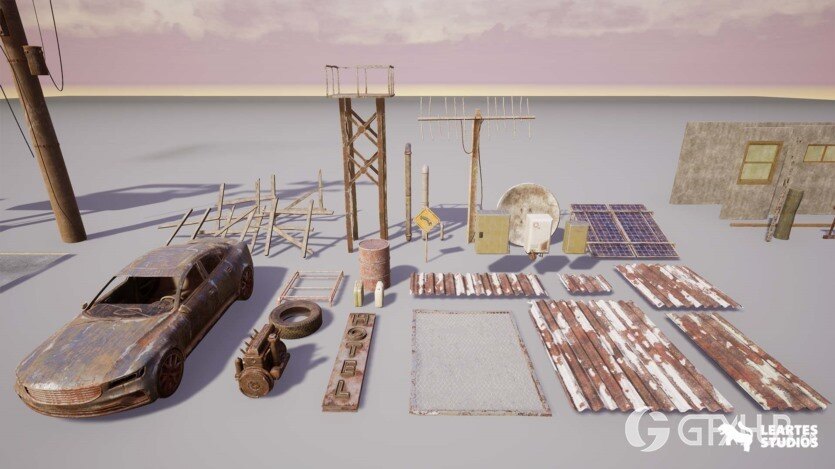 UE后世界末日沙漠环境 + ULAT（废弃沙漠/沙漠） Post Apocalyptic Desert Environment + ULAT ( Abandoned Desert / Desert )