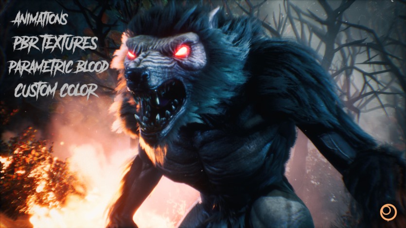 UE虚幻引擎野蛮狼人角色资产 Savage Werewolf (4.25+)