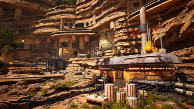 UE虚幻引擎科幻谷小镇资产 Science Fiction Valley Town 5.3