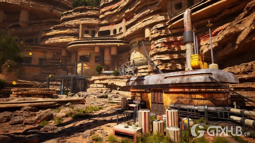 UE虚幻引擎科幻谷小镇资产 Science Fiction Valley Town 5.3