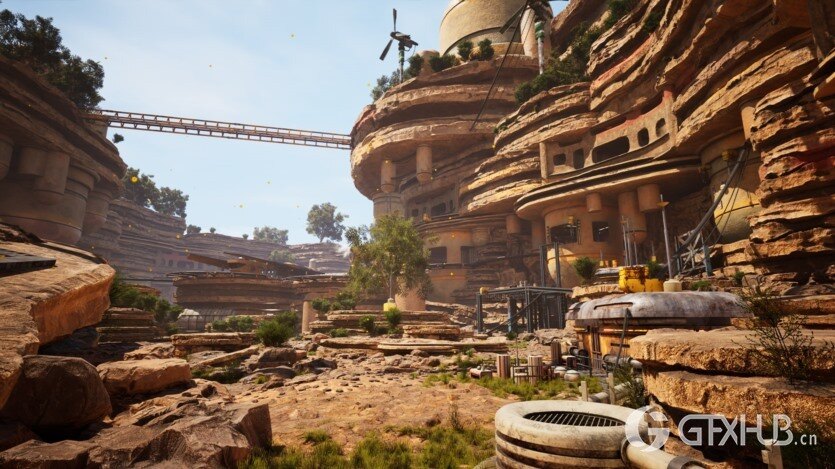 UE虚幻引擎科幻谷小镇资产 Science Fiction Valley Town 5.3