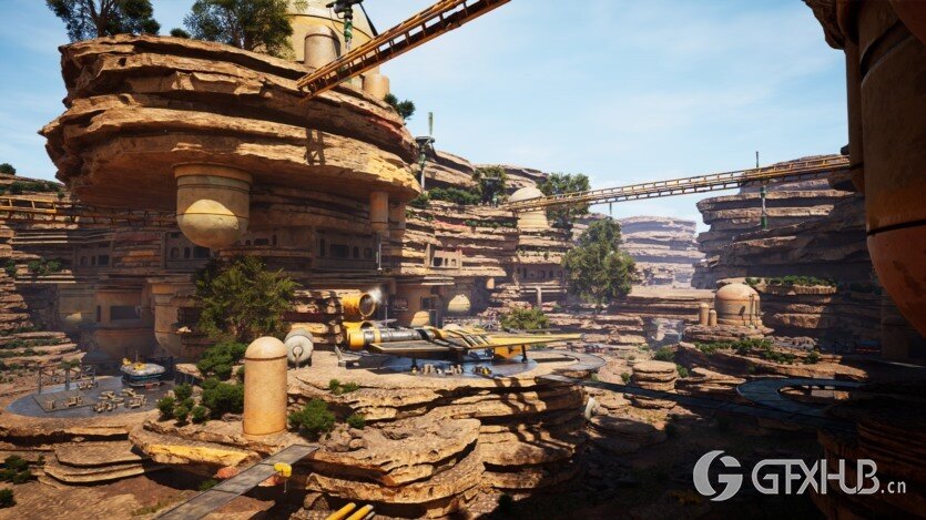 UE虚幻引擎科幻谷小镇资产 Science Fiction Valley Town 5.3