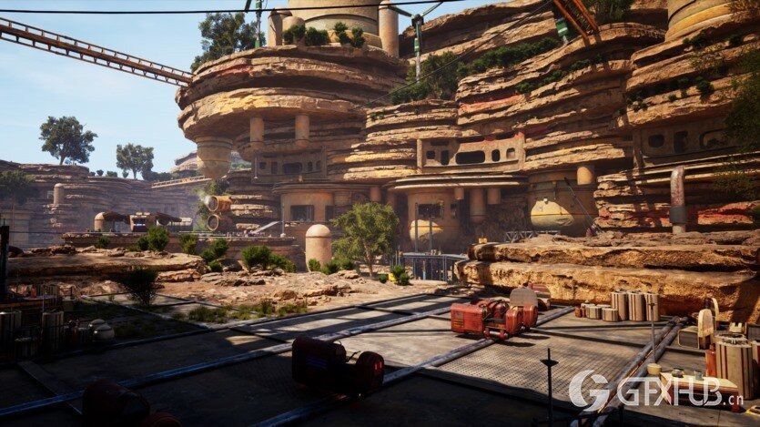 UE虚幻引擎科幻谷小镇资产 Science Fiction Valley Town 5.3