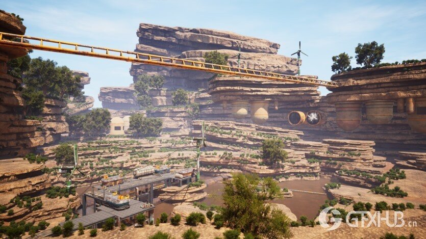 UE虚幻引擎科幻谷小镇资产 Science Fiction Valley Town 5.3