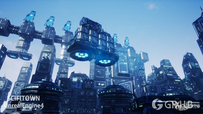 UE虚幻引擎科幻小镇资产 SCIFI TOWN UE4.27