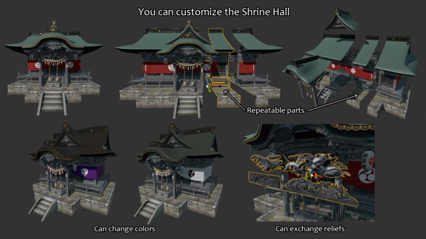 UE虚幻引擎日本神社模型资产 Shinto Shrine (4.27+)