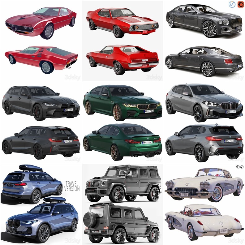 30辆3Dsky Pro汽车3D模型合集 - 20240606