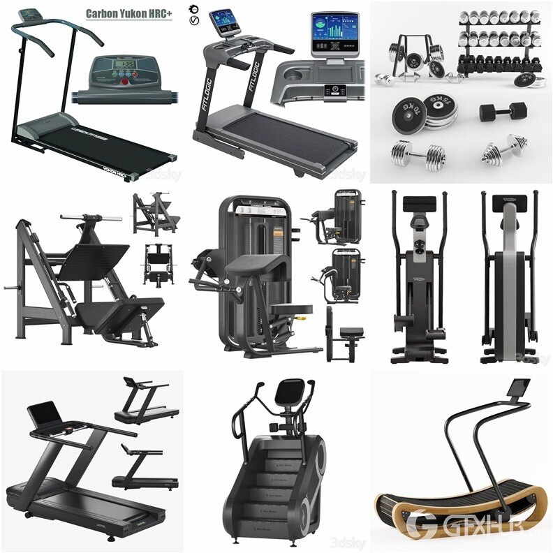 27套健身器械3D模型合集- 20240606