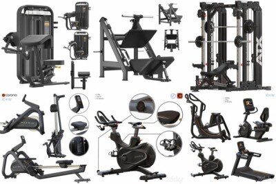 27套健身器械3D模型合集- 20240606