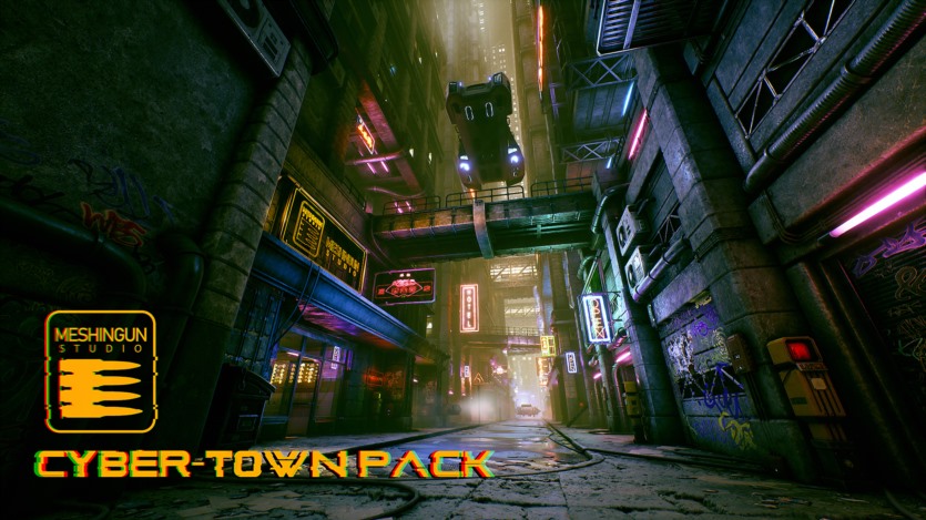 UE虚幻引擎网络城镇资产 Cyber Town Pack 5.2