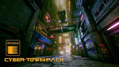 UE虚幻引擎网络城镇资产 Cyber Town Pack 5.2