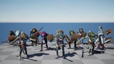 UE虚幻引擎 鱼人奇幻角色扮演游戏资产 Fish Man – Fantasy RPG