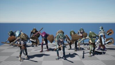 UE虚幻引擎 鱼人奇幻角色扮演游戏资产 Fish Man – Fantasy RPG