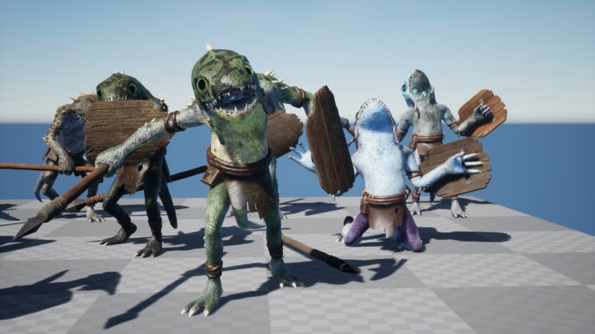 UE虚幻引擎 鱼人奇幻角色扮演游戏资产 Fish Man - Fantasy RPG