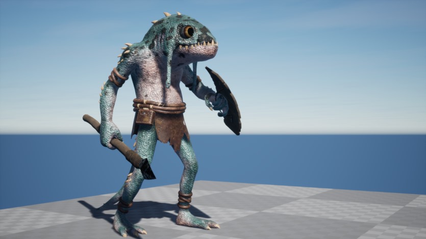 UE虚幻引擎 鱼人奇幻角色扮演游戏资产 Fish Man - Fantasy RPG