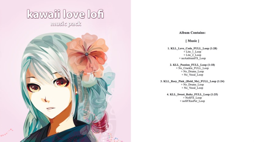 UE可爱、甜美、浪漫的低保真音乐 Kawaii Love Lofi Music Pack 5.3