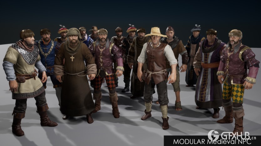 UE模块化中世纪角色 Modular Medieval NPC