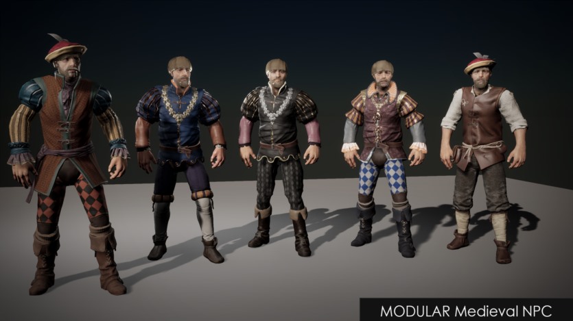 UE模块化中世纪角色 Modular Medieval NPC