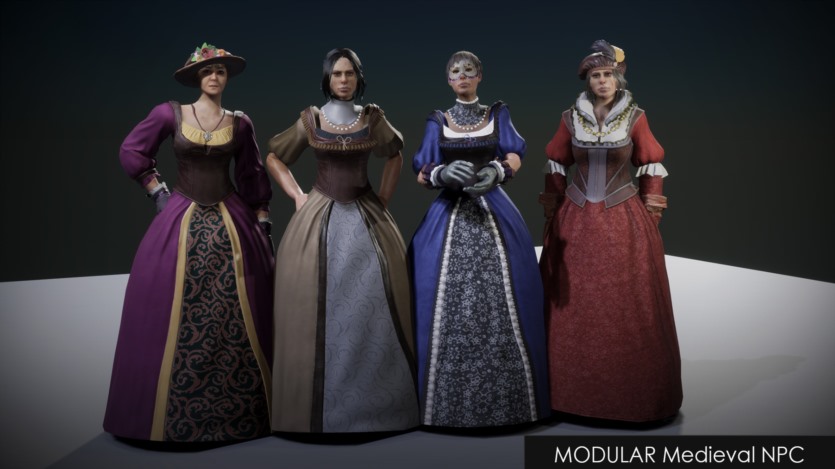 UE模块化中世纪角色 Modular Medieval NPC
