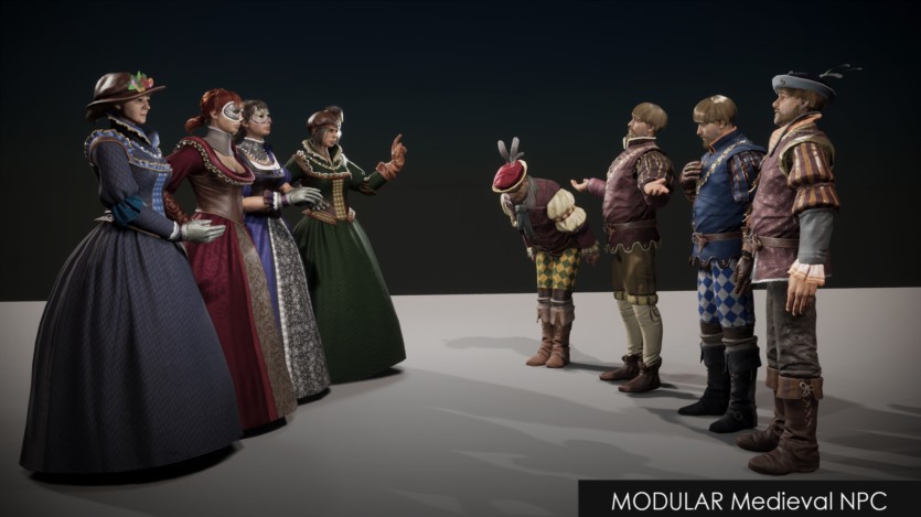UE模块化中世纪角色 Modular Medieval NPC