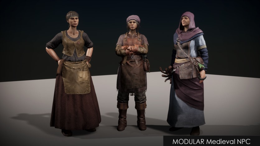 UE模块化中世纪角色 Modular Medieval NPC